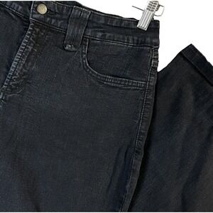 NYDJ Lift‎ x Tuck Women's 12 Stretch Straight Black Jeans Midrise Made in USA